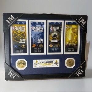 Denver Nuggets 2023 NBA Champions Highland Mint Tickets and Gold Coins